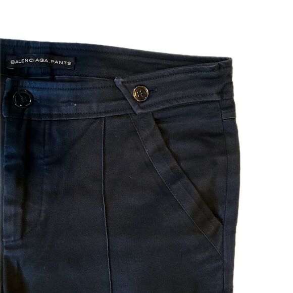 Balenciaga (Authentic) Midnight Blue Mid-Rise Bootcut Trouser Pants Size 8, EUC - Picture 5 of 9